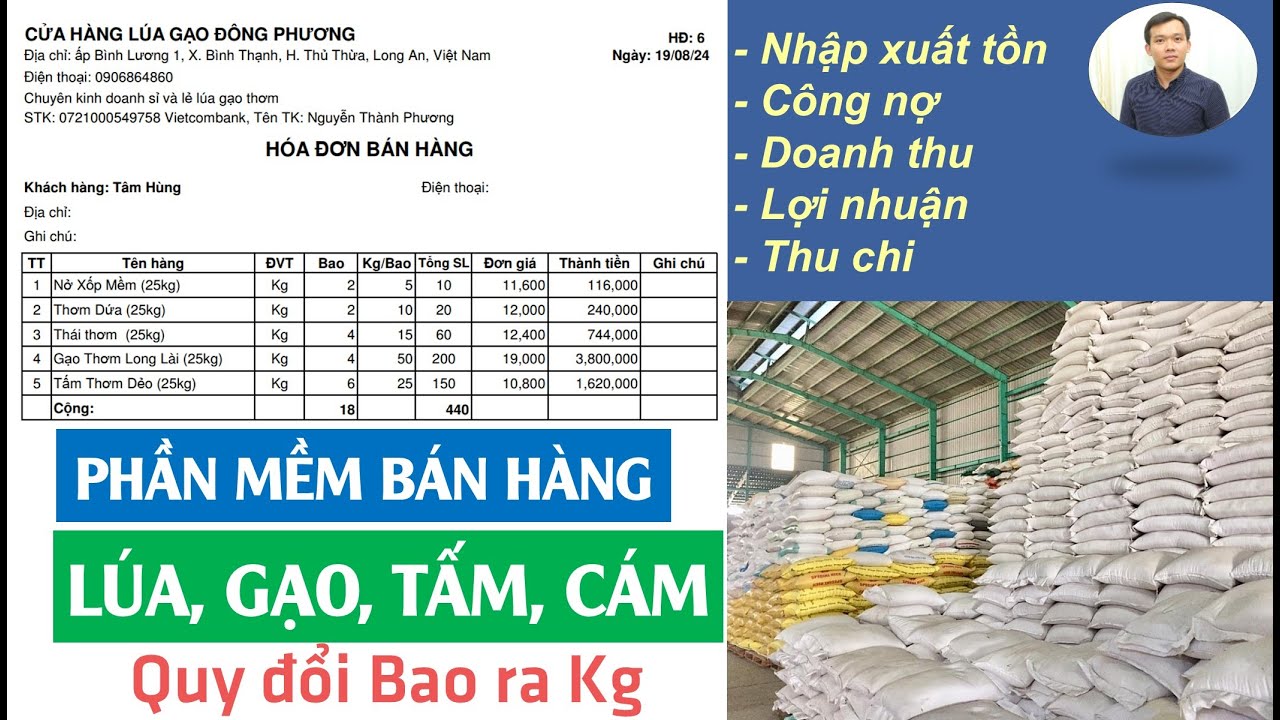 [TPSoft 7.5] Phần mềm quản lý bán hàng LÚA, GẠO, TẤM, CÁM