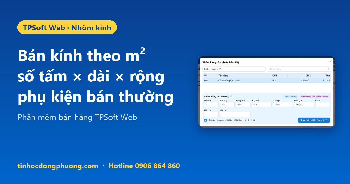 Bán kính theo quy cách số tấm × dài × rộng | TPSoft Web