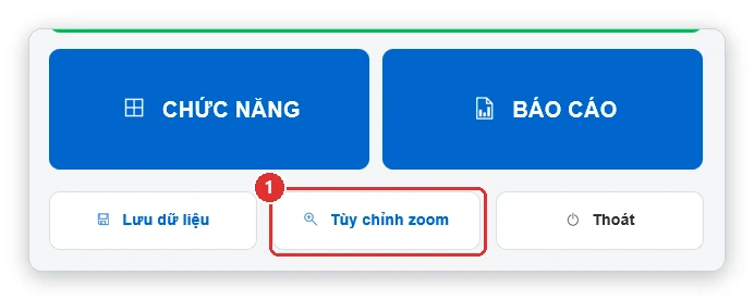 Nút tùy chỉnh zoom trên màn hình chính