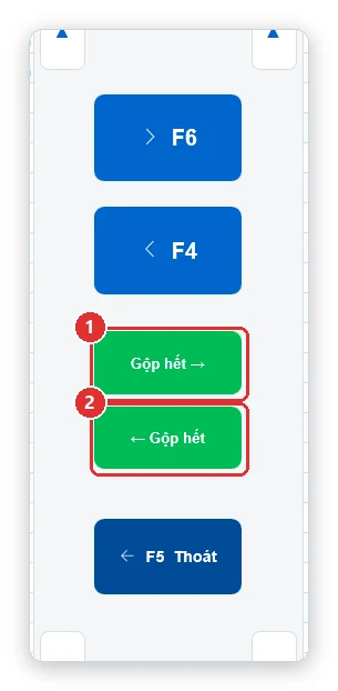 Nút gộp hết trên màn hình tách gộp bàn