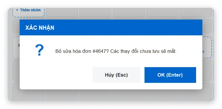 Bỏ sửa hóa đơn