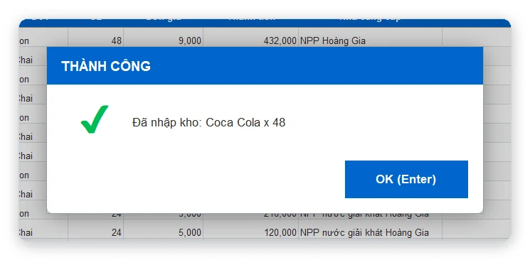 Đã nhập kho